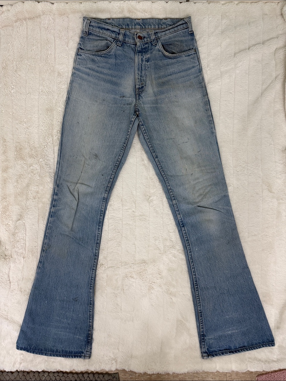 Vintage 70s Levis 646 Flared Jeans Stonewash Blue 27 28